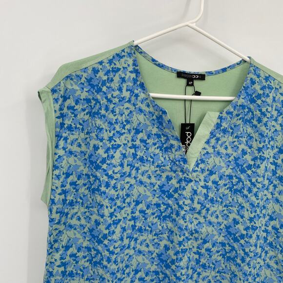 Papermoon Floral V-Neck Sleeveless Blouse Size Medium Petite - Picture 2 of 8